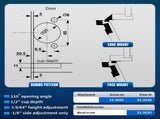 Replacement for 30.310-11.02 Blum Cabinet Hinges, Self Quick Closing 110 & 120 Degree Screw On, V1107-994-22476-SLR-8PCS