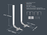 Boat Trailer Guide, 1219.2mm Adjustable Design Trailer Guide Poles, 2PCS High-Hardness Steel Trailer V952-CTCDGDLX48YCKI0L1V0