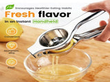 Lemon Squeezer, Stainless Steel Lemon Squeezer with Zester, Heavy Duty Squeezer Juicer for Lemon, V1258-DP02-F-432
