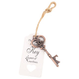 Key shaped Bottle Opener with Tag Card Twine for Wedding Guests Gift Party V1294-YM0901-JY35283-02