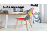 Artiss Dining Chairs Set of 2 Fabric Retro Replica DSW BA-BB-DSW-56FBX2