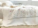 Cotton Quilt Pure Color Home Fashion Elegant Tencel Embroidery Pattern Cotton Summer Cooling Quilt V1294-YM0716-3117220175417