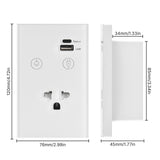 2.4GHz WiFi Wall Touch Light Switch with Type-C USB Power Outlet Neutral Wire Required 1 Way Control V1294-YM0901-HS7880WUS-1
