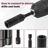 8Pcs Tap Socket Set 1/4 Inch and 3/8 Inch Drive Tap Holder Socket Kit with Socket Holder for Tight V1370-AZ4-10552