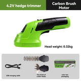 cordless grass shear, hedge trimmer, 2-in-1 garden tool, electric pruner, handheld trimmer, V1102-119-54021-GRN-M