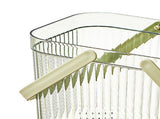 Bath Organizer Basket Stylish Clear Stripe Large Capacity Shower Storage Organizer with Handle for V1294-YM0703-3117230123812