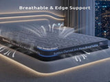 Levitex Queen Mattress 25 cm Hybrid Pocket Spring with 4cm Egg Crate Foam for Deep Sleep Bamboo MATTRESS-LV-LUMINA-25-Q