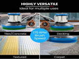 Auch 17" Commercial Orbital Scrubber & Polisher, Hard Floor Buffer, Carpet Cleaner, 12L Solution V219-CFPWLKACH17A