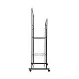 Double Clothes Rack Metal Garment Rail 80x154cm Heavy Duty Hanging Shelf Storage Organiser V63-953331