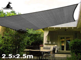 Wallaroo Outdoor Sun Shade Sail Canopy Grey Square 2.5 x 2.5M GYSS-25X25