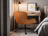 Desk Armchair - Home Office Swivel Chair Adjustable Height Seat PLUME ORANGE V274-FT-VOC-001BK-PKN