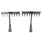 2PCS Weeding Rake Manganese Steel 8 Teeth Hand Weeder Weed Puller Tool for Gardening Cultivating V1294-YM0901-3111250159611