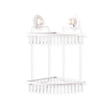 Double Corner Shelf Removable Suction WHITE V274-HA-KL-23743-W