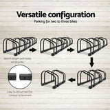 Weisshorn 6 Bike Stand Rack Bicycle Storage Floor Parking Holder Cycling Black BIKE-6-BK