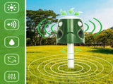 360&deg Ultrasonic Repeller, Outdoor Deterrent Solar Dog Chaser, Ultrasonic Solar Powered V1192-AZ-W-10766