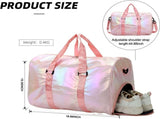 Womens Waterproof Polyester Gym Duffle Bag With Shoe Compartment And Wet Dry Pocket For Fitness V1237-ZY-807-132