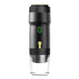 Black 3-in-1 Portable Electric Espresso Maker - Rechargeable Travel Coffee Machine for Capsules & V888-ELOSUNG23963