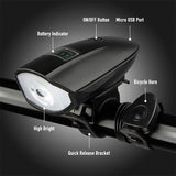 Bike Lights Set with Horn 1400LM USB Rechargeable Bicycle Headlight & Tail Light & Horn Waterproof 3 V1192-AZ-W-3626
