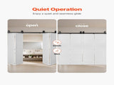 Bi-Folding Sliding Barn Door Hardware Track Kit, 64" Top Mount Track Kit, Slide Smoothly & Quietly, V952-ZDSMDGDGSM2D71CL9001V0