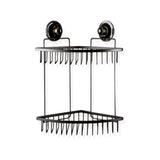 Double Corner Shelf Removable Suction BLACK V274-HA-KL-23743-B