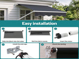 Instahut Pivot Arm Awning Motor Replacement Kit With Remote Control AWN-B-FIXED-REMOTE