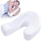 Side Sleeper Pillow with Arm Hole, Ergonomic Memory Foam Arm Pillow for Shoulder Comfort, Side V1107-115-29558-WHT