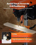 VEVOR 254 mm Benchtop Drill Press Tabletop Drilling Machine 510-2430 RPM V952-TSZC62A5D1004G1ZDV3