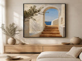Sunlit Passage Floating Frame Canvas Wall Art - Portrait - 60W x 120H cm - White V767-PP-SP-60120-FW