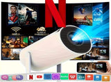 HY300 Pro mini portable projector, native 1280 * 720P support 4K / 350ANSI smart projector, with V1106-HRTY-001