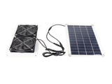 10W 18V Solar Powered Dual Fan Kit Waterproof Portable Solar Exhaust Fan for Chicken Coops V1294-YM0703-3114230003711