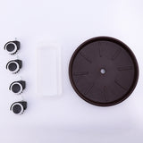 Worgeous Movable Flower Pot Mat with Water Box for Plants Made of Durable Plastic in Brown 27CM V1189-LWWAL-20260327-03441