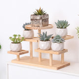 11.8x9Inch 5 Layer Woodden Riser Stands,Plants Home Decorations,Multi Layer Storage Display V1366-AZ2-W-26493