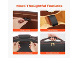 4/4 Full Size Violin Case, Built-in Hygrometer, Lightweight Portable Travel Carrying Bag, with Plush V952-XTQHZFXNLPMXVK7D4001V0