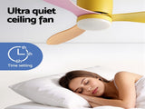 Devanti 52'' Ceiling Fan 3 Blades DC Motor w/Light w/Remote Yellow Pink Orange CF-C-52-70L-YPO