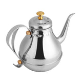 1.2L Stainless Steel Gooseneck Pour Coffee Drip Kettle Tea Filter Pot Indoor V1294-YM0722-JYB01750
