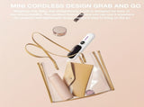 S01 White Cordless Hair Straightener Brush - 2-in-1 Curling & Straightening Tool with LED Power V888-ELOSUNG42065