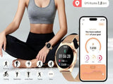Smart Watch for Women Waterproof Smartwatch 100 Sports Fitness Tracker-Gold V1263-JX-7656-2