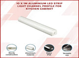 10 x 1M V-Style Aluminium LED Strip Light Channels for Cabinet Lighting V63-844301