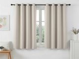 Artiss Blockout Curtains 2X 132x160cm Thermal Insulated Eyelet Drapes Beige BC-MATT-132X160-BG