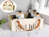Cotton Woven Basket with PU Leather Handle, Clothes Toys Candy Gifts Cotton Rope Organizer, Living V1189-LWWAL-20260401-06300