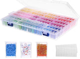 ASKITO 124 Grids Painting Storage, Art Storage Organizer with Labels Stickers for V1370-AZ4-15536
