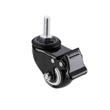 4Pcs 1.5 Inch Heavy Duty Caster Wheels Swivel Casters with Brake and M8 Threaded Stem, Loading V1188-ZC-DLL-1761
