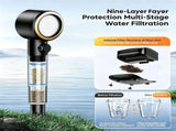 Portable Shower Head 8000mAh Battery Multi-Functional Shower Indoor Outdoor Use - Black - Size V1102-132-57276-BLK-8000AMH