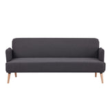 Merlin 3 Seater Sofa Futon Bed Fabric Lounge Couch - Charcoal V315-VOL-MERL-02