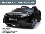 Kahuna Land Rover Licensed Kids Electric Ride On Car Remote Control - Black CAR-LRV-BK