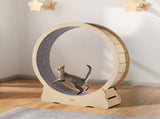 Wooden Cat Exercise Wheel, 1320mm Large Cat Treadmill Wheel for Indoor Cats, Cat Running Wheel with V952-MZMPBJYMSMDBJ1EXWV0