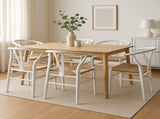 Levede 6x Dining Chairs Wooden Hans White CH1041-2-WHX3