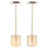 USB Rechargeable LED Bar Table Lamps Portable Desk Lamp for Bedside Dining Room Home DecorGold V1294-YM0901-3119200102611