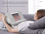 Grey Soft Multi-Angle Tablet Pillow Stand - Comfy Reading & Viewing Holder for iPads, Books, V888-ELOSUNG27494