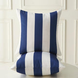 18" x 18" Throw with Inserts, Pack of 2 Outdoor Waterproof Striped Pillow, Square Decorative V1258-DP02-C-3210
